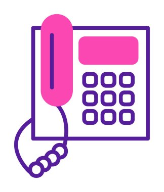 Basit eski düz telefon vektör çizimi 