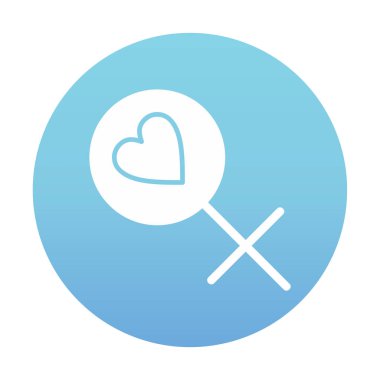 Kadın Sembol ikonu vektör illüstrasyonu