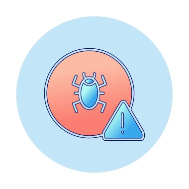 Basit düz CD virüs vektör çizimi