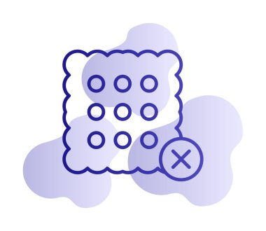 Basit Şekersiz simge, vektör illüstrasyonu