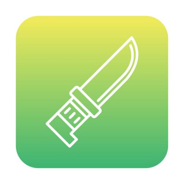 Beyaz arkaplanda izole edilmiş bıçak vektör simgesi 