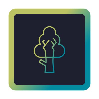 ağaç web simge vektör çizim