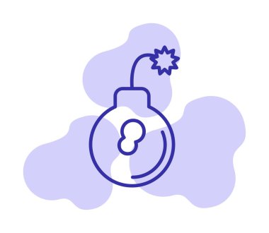 Bomba simgesinin vektör illüstrasyonu