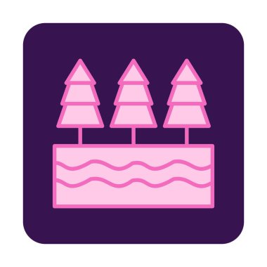 Nehir yassı ikon vektör çizimi 