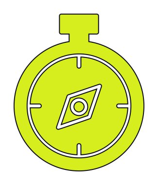 Basit düz pusula vektör çizimi