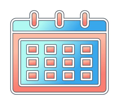 Takvim web simge vektör çizim