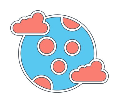 Dolunay düz ikonu. vektör illüstrasyonu 