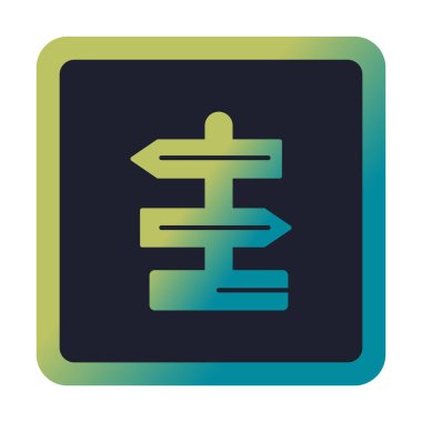 Yön işareti. Web simgesi basit tasarım 