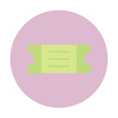 bilet simgesi, vektör illüstrasyonu basit tasarım