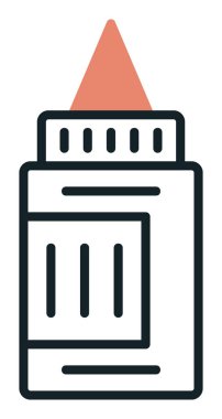 Boya tüpü. Web simgesi vektör illüstrasyonu  