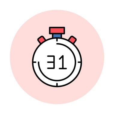 düz stil modern kronometre vektör çizimi