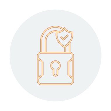 asma kilit web simgesi, vektör illüstrasyonu 