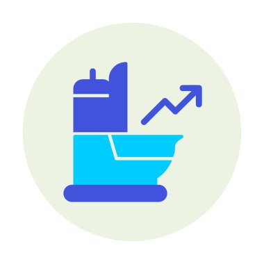 Ok simgesi vektör illüstrasyonlu idrar 