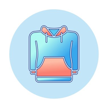 Basit kapüşonlu simge, vektör çizimi