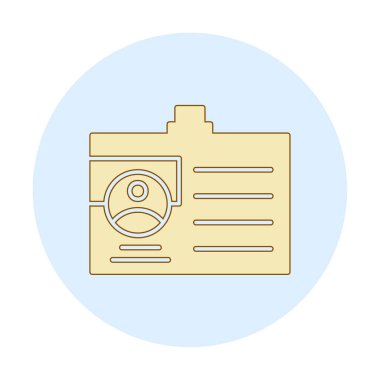 ID kart simgesi vektör illüstrasyonu                                  