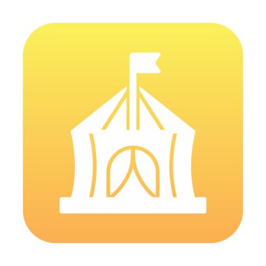 sirk çadırı simge vektör çizim