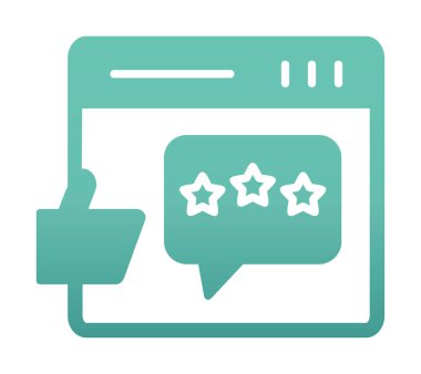  düz geribildirim simgesi vektör çizimi 