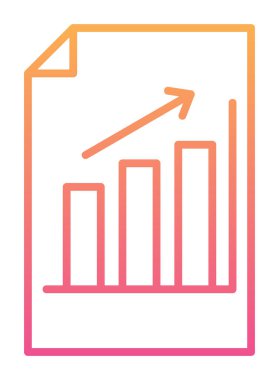 düz iş çubuğu çizelgesi simgesi