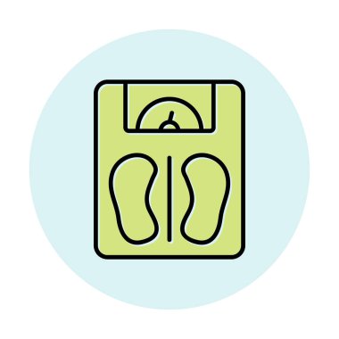 Basit Ağırlık Ölçekleme simgesi, vektör illüstrasyonu