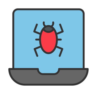 dizüstü bilgisayar simgesi, vektör illüstrasyonu basit tasarım