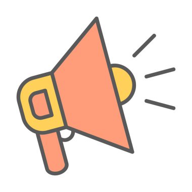 megafon ikonu. Hoparlör vektör illüstrasyonu. düz dizayn