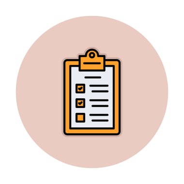 kontrol listesi simgesi, vektör illüstrasyonu 