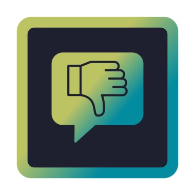 Hoşlanmıyorum. Web simgesi basit illüstrasyon 