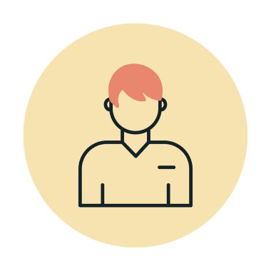 Erkek kullanıcı simgesi. Vektör çizim