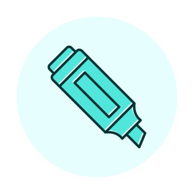 İşaretleyici. Web simgesi basit illüstrasyon                       