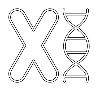Basit Kromozom ikon vektör tasarımı