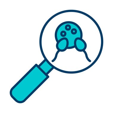 Üretim ve arama vektör çizgisi simgesi