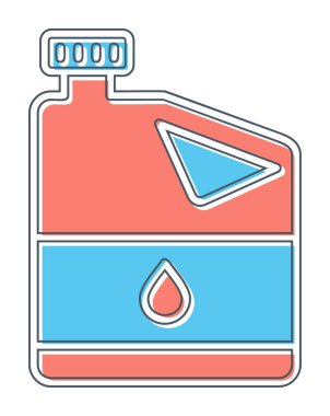 yağ varili vektörü düz renk simgesi 