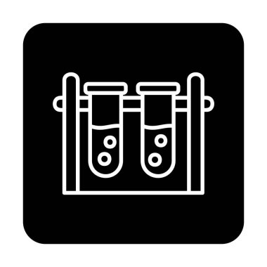 test tüpleri vektör düz renk simgesi 