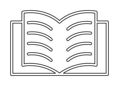 Basit düz ağ Açık Kitap simgesi  