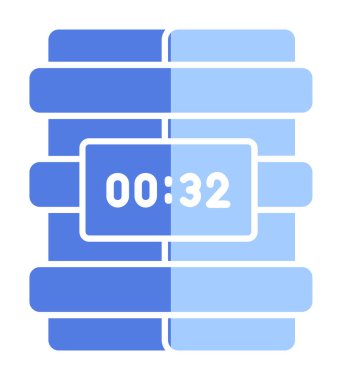 Zaman bombası ikonu vektör illüstrasyonu.