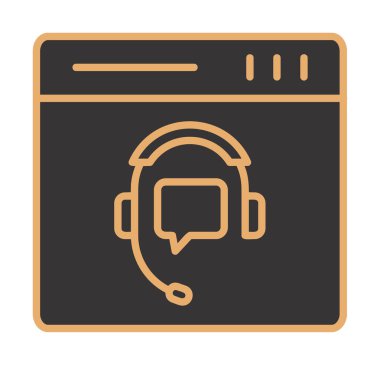 Modern Çevrimiçi Online Destekleyici element tasarımının vektör illüstrasyonu                            