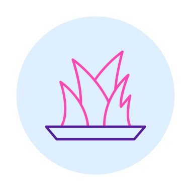 Çim simgesi, vektör illüstrasyonu 