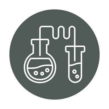 Test tüplü kimya laboratuvarı. Kimya konsepti                                             