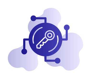 Anahtar ağ simgesi vektör illüstrasyonu 