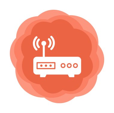 düz modem simgesi vektör illüstrasyon tasarımı