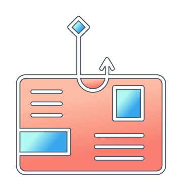E- posta phishing satır simgesi. Mobil konsept ve web tasarımı için posta dolandırıcılığı stili işareti. Sembol, logo çizimi. Vektör grafikleri