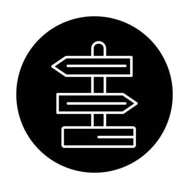 Yön işareti. Web simgesi basit tasarım 