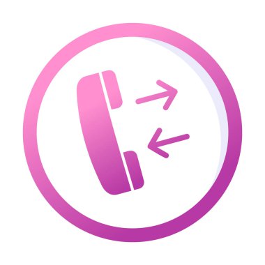 Basit telefon çağrı simgesi, vektör tasarımı