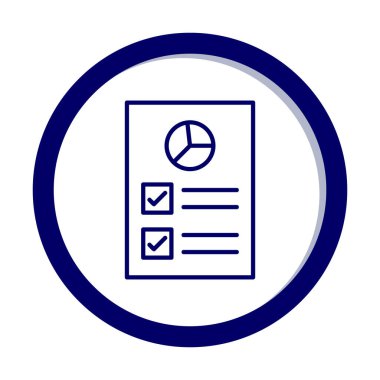 Çalışma Raporu simgesinin vektör illüstrasyonu