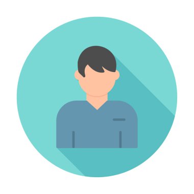 Erkek kullanıcı simgesi. Vektör çizim