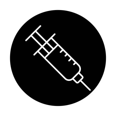 tıbbi şırınga ikonu vektör çizimi 