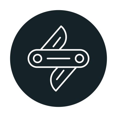 İsviçre bıçak ikonu vektörü beyaz arkaplanda izole edildi 