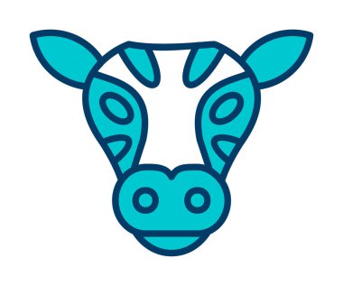 zebra web simgesi, vektör illüstrasyonu  