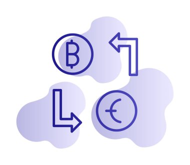 para değişimi simgesi, vektör illüstrasyonu