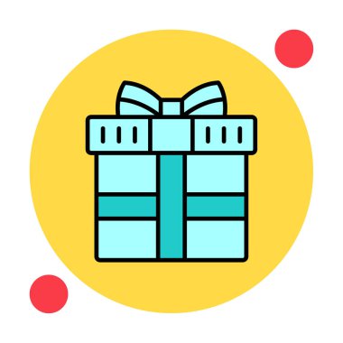 Yay simgesi resimli hediye kutusu